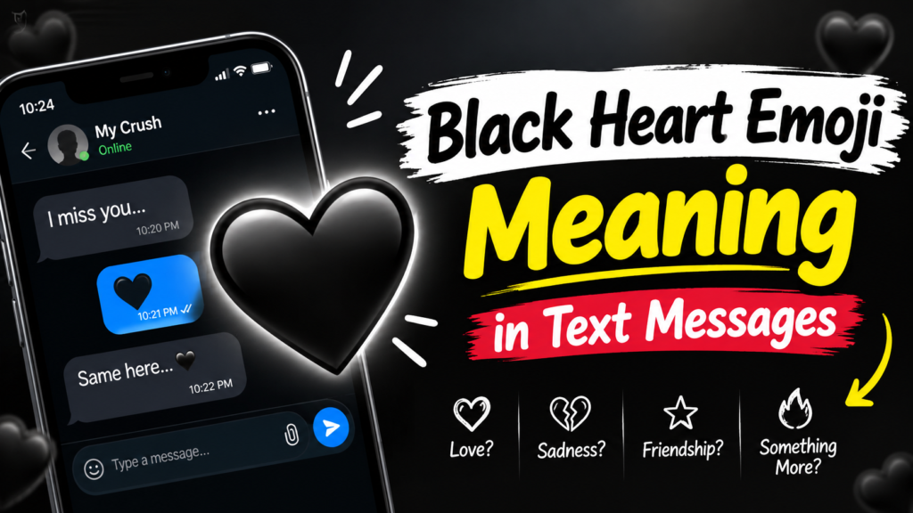 Black Heart Emoji Meaning in Text Messages