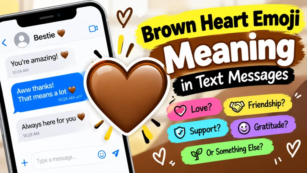 Brown Heart Emoji Meaning in Text Messages