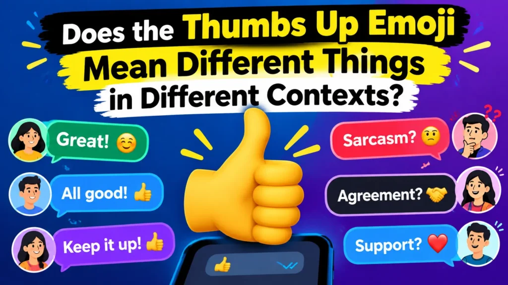 Does the Thumbs Up Emoji Mean Different Things in Different Contexts?