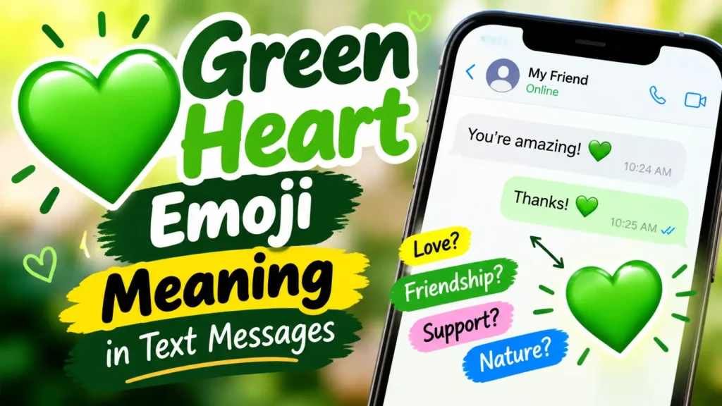 Green Heart Emoji Meaning in Text Messages