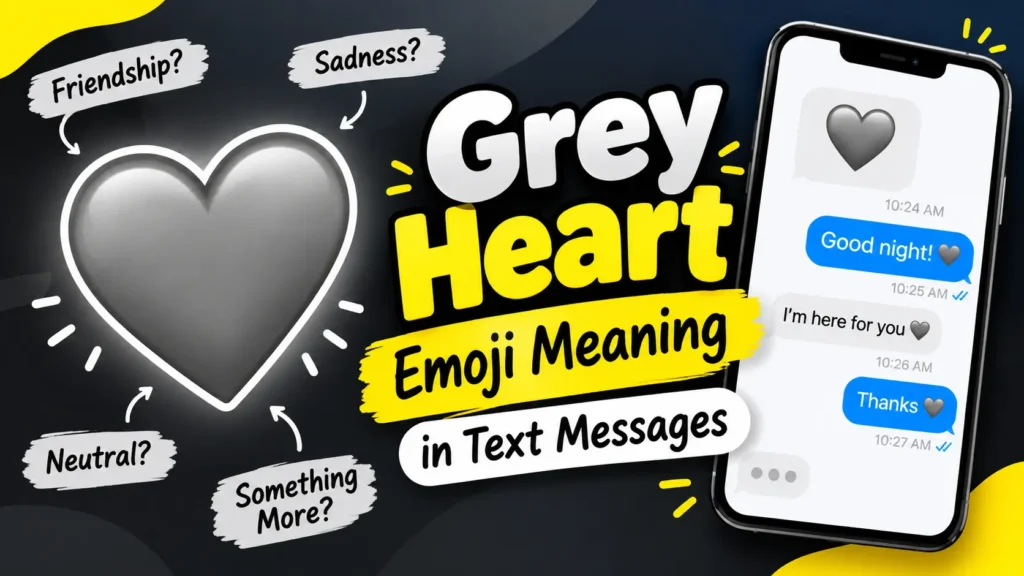 Grey Heart Emoji Meaning in Text Messages