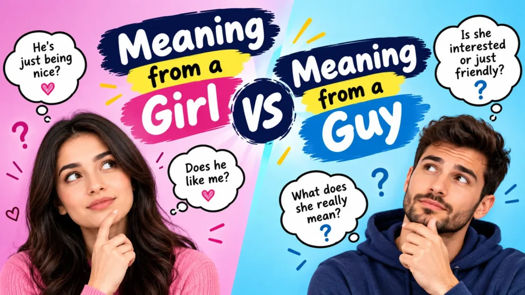 Meaning from a Girl vs. Meaning from a Guy