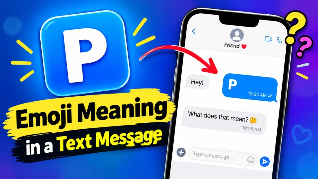 P Emoji Meaning in a Text Message