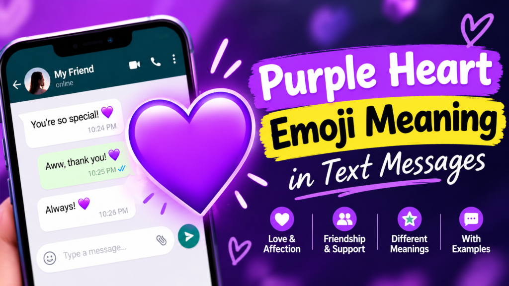 Purple Heart Emoji Meaning in Text Messages