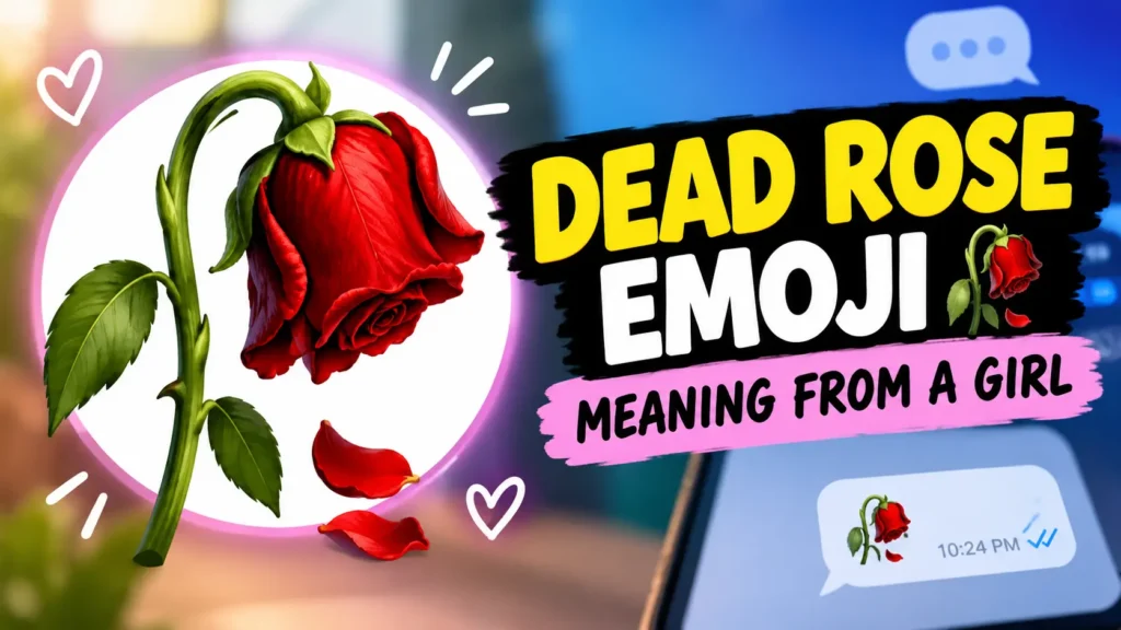 Dead Rose Emoji Meaning from a Girl