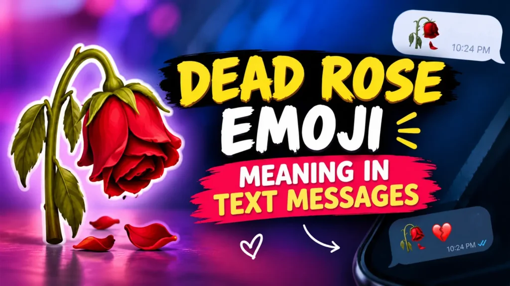 Dead Rose Emoji Meaning in Text Messages