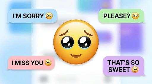 Different Meanings of 🥺 Depending on Context