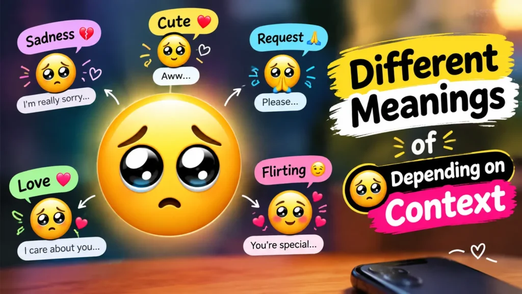 Different Meanings of 🥺 Depending on Context