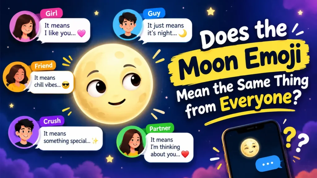 Does the Moon Emoji Mean the Same Thing from Everyone?