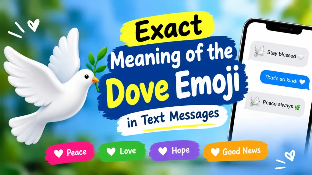 Dove Emoji Meaning in Text Messages