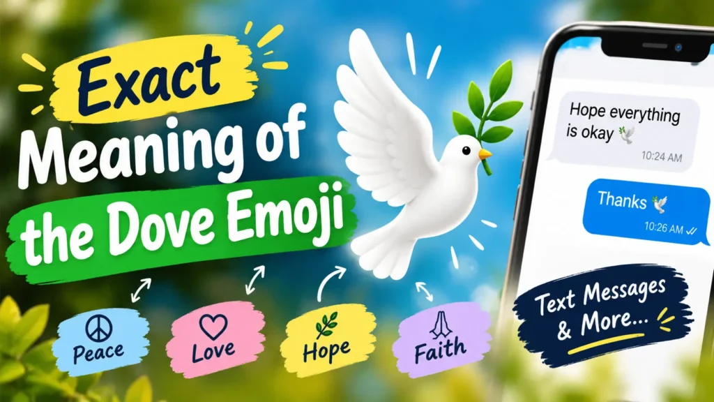 Exact Meaning of the Dove Emoji