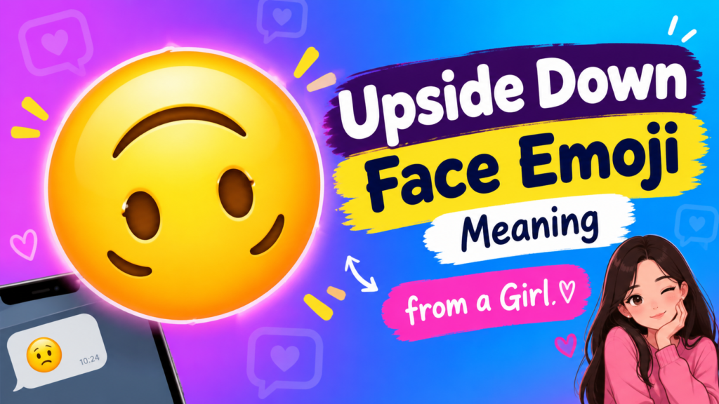 Upside Down Face Emoji Meaning from a Girl