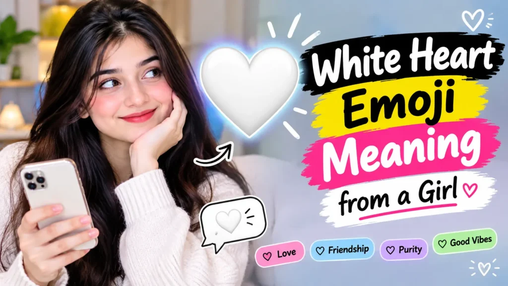 White Heart Emoji Meaning from a Girl