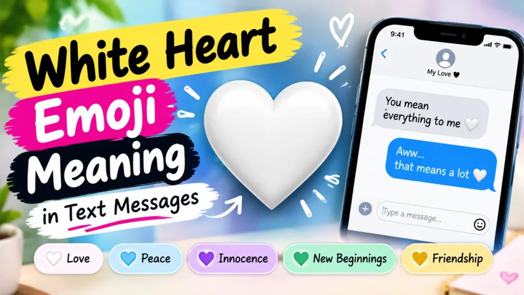 White Heart Emoji Meaning in Text Messages