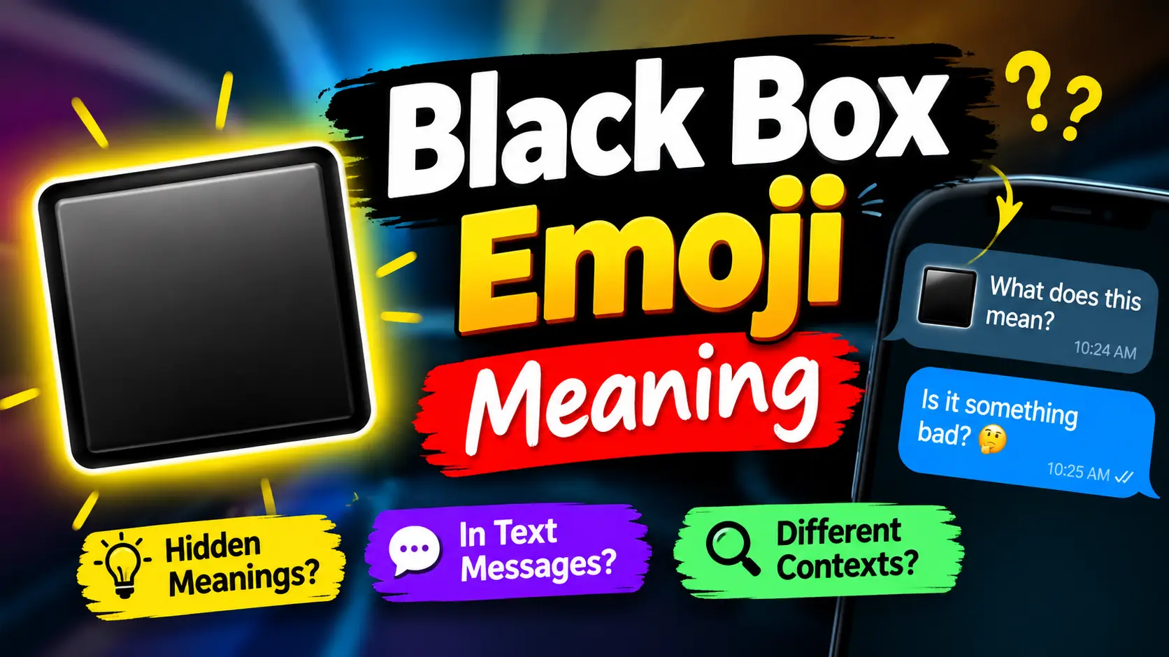 Black Box Emoji Meaning ⬛